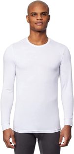 32 DEGREES Men's Lightweight Baselayer Crew Top | Long Sleeve | Form Fitting | 4-Way Stretch | Thermal - Image 6